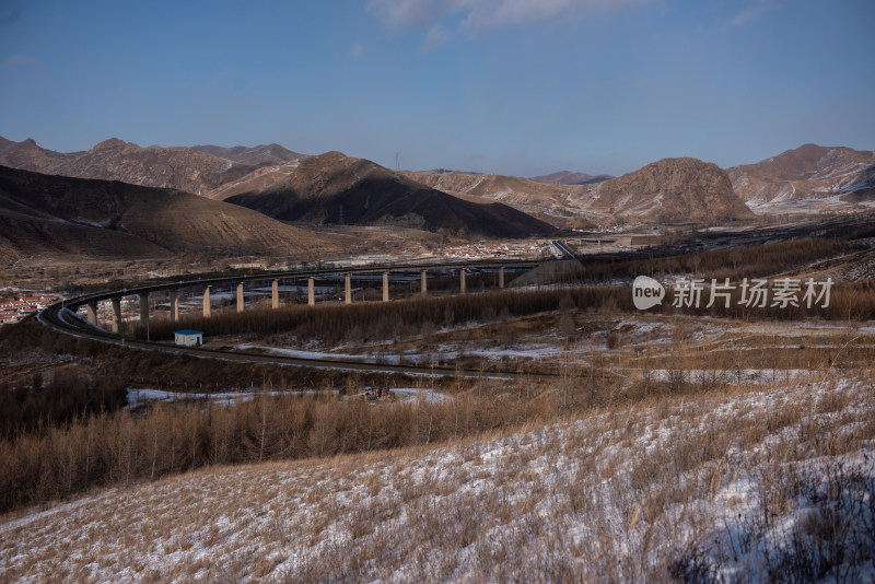 中国内蒙古赤峰市克什克腾旗蒸汽机车冬季