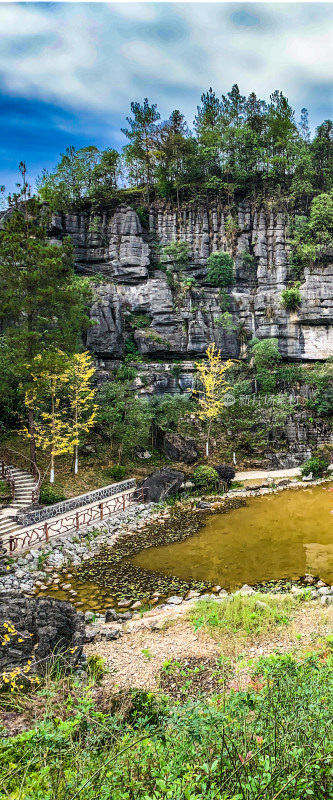 湖北恩施梭布垭石林旅游风光