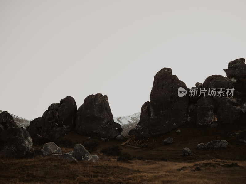 新西兰Castle Hill 城堡山岩石