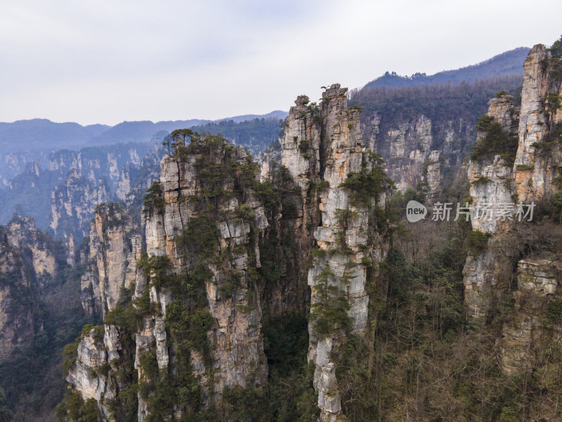 湖南张家界武陵源风景区航拍摄影图