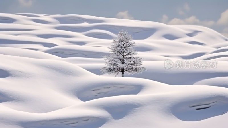 冬季唯美雪景海报背景配图高清摄影图