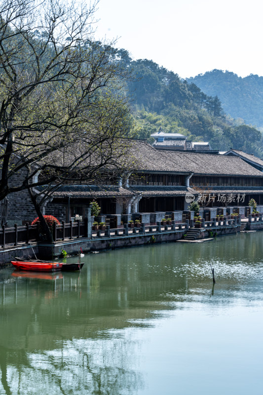 浙江宁波东钱湖韩岭老街水街景点景观