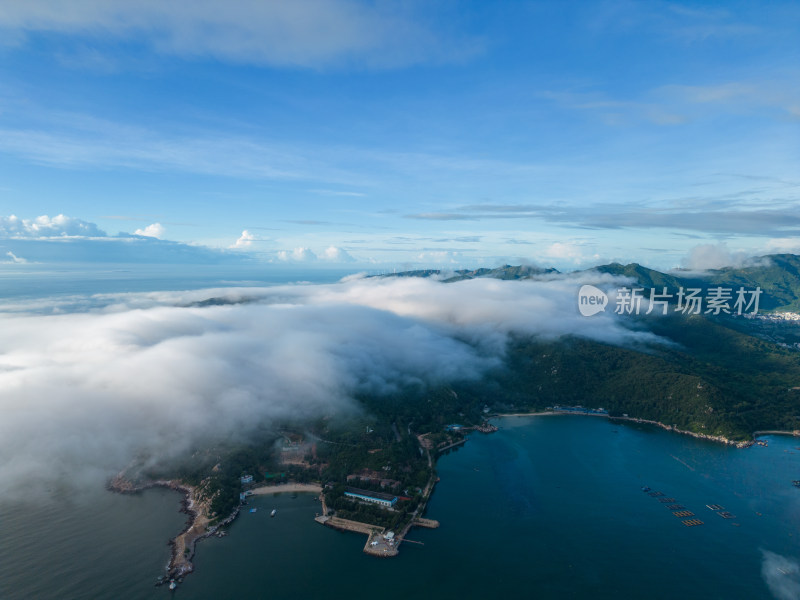 航拍汕头南澳岛云海