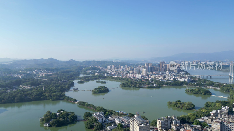 航拍惠州大景惠州城市建设