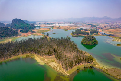 祖国大好河山云南普者黑5a景区航拍