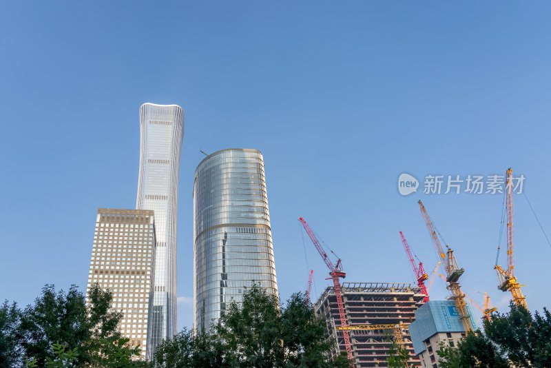北京国贸CBD周边楼房建设塔吊