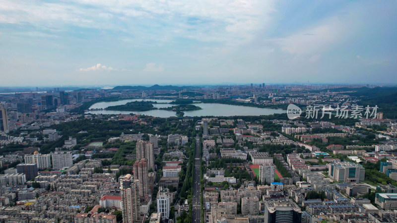 江苏南京城市风光航拍建筑高楼