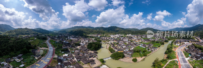 福建漳州南靖县云水谣土楼景区航拍