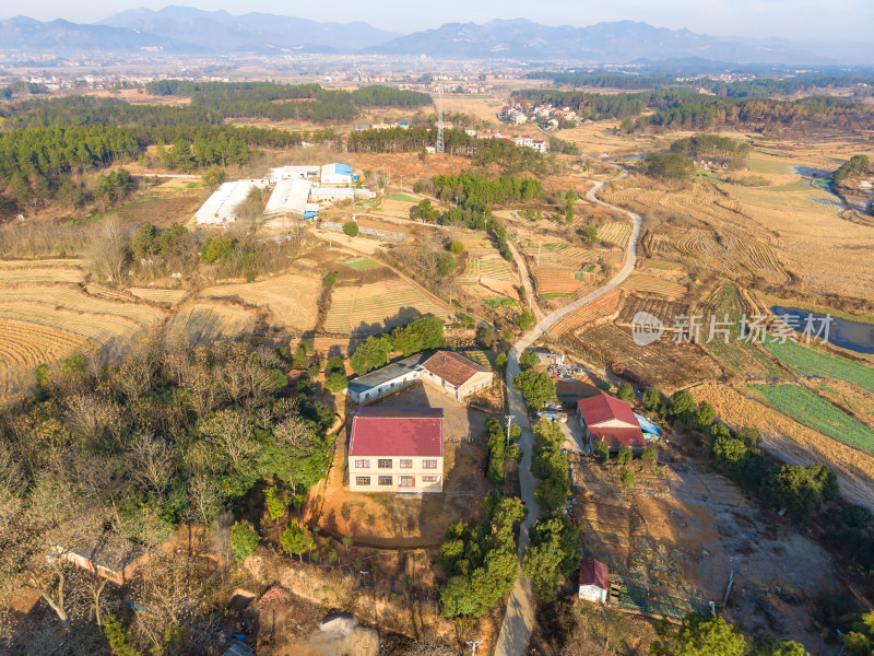 乡村田园航拍全景