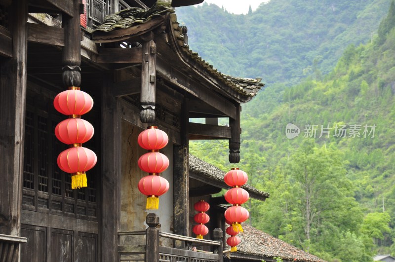 风景名胜  古城街道 湘西边城