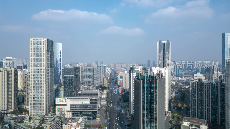 航拍成都锦江区CBD成都大景