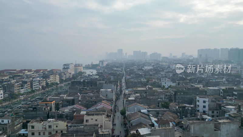 航拍广西北海老城4a景区