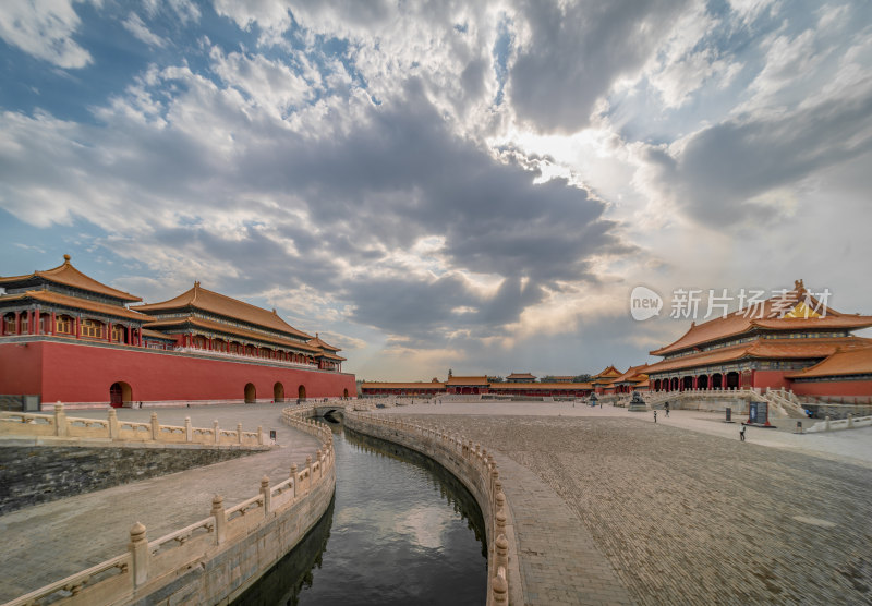 故宫内金水河及午门太和门