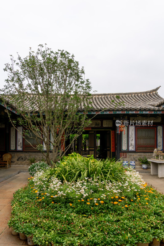 建水朱家花园古色古香的庭院