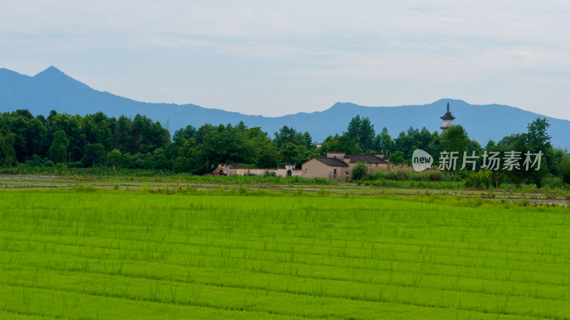 安徽皖南黟县碧山村农田和古民居