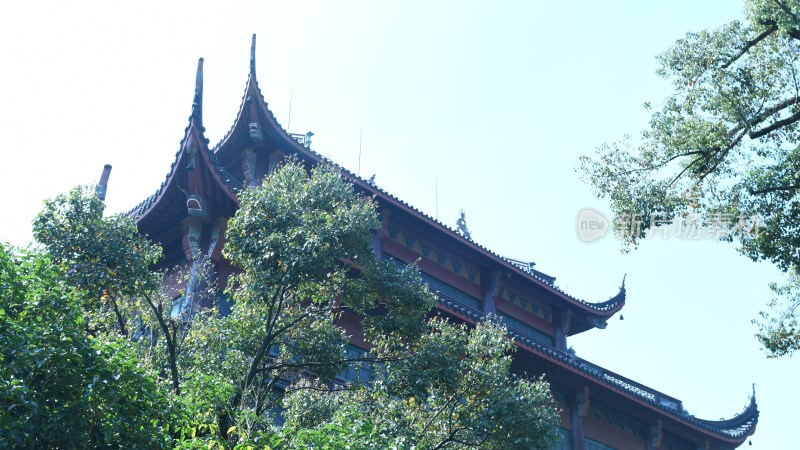 杭州飞来峰永福寺古建筑风光