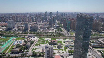 河北石家庄城市风光航拍