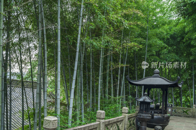 杭州飞来峰韬光寺古建筑风景