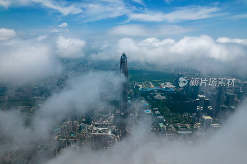 深圳平安金融中心云海图