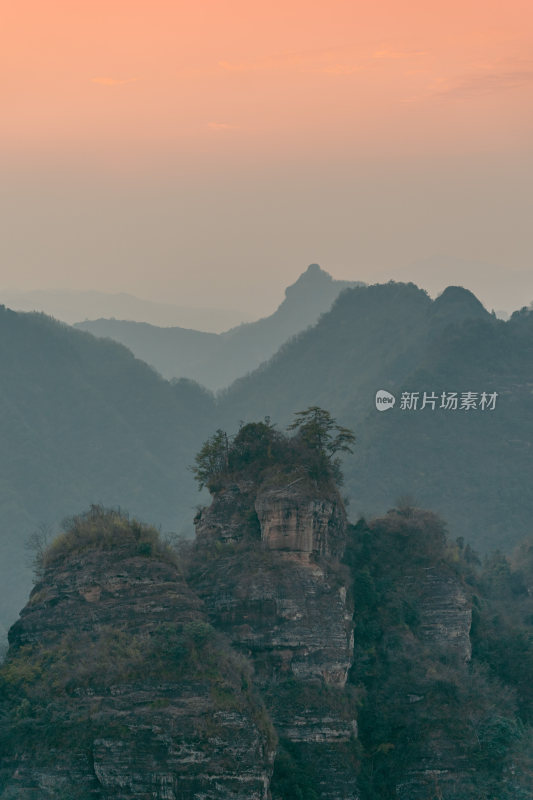 黄山市齐云山景区山顶自然风光