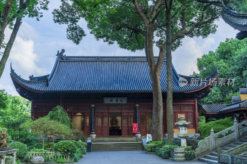 杭州飞来峰永福寺古建筑风光