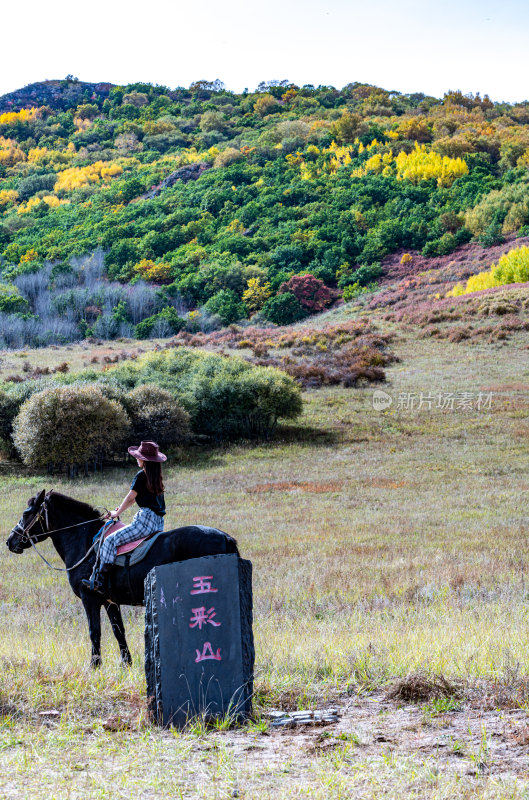 内蒙古乌兰布统五彩山秋色景观