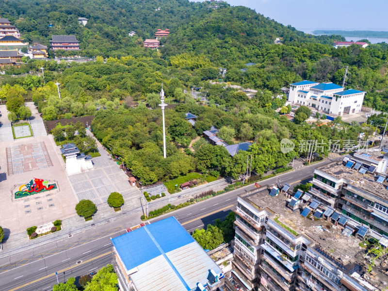 鄂州西山景区周边建筑航拍图