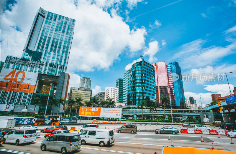 香港九龙城区城市风光