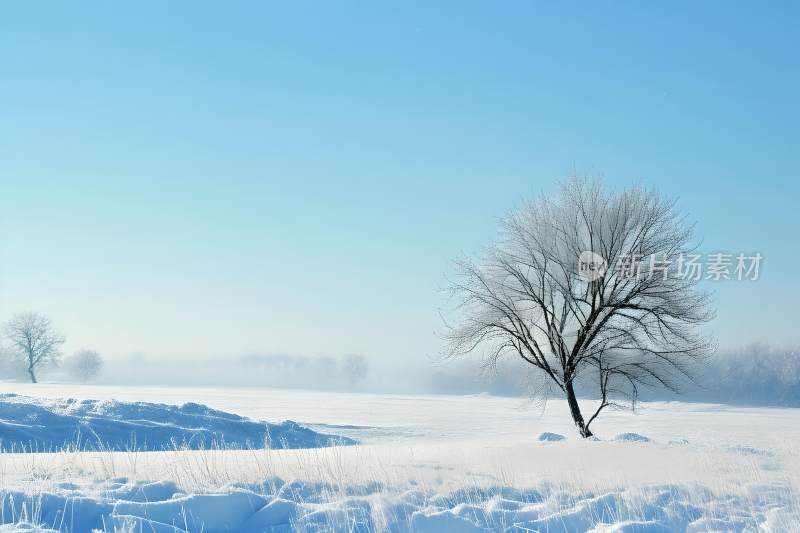 自然风景冬天大雪背景