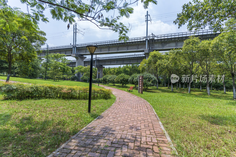 武汉青山区戴家湖公园风景