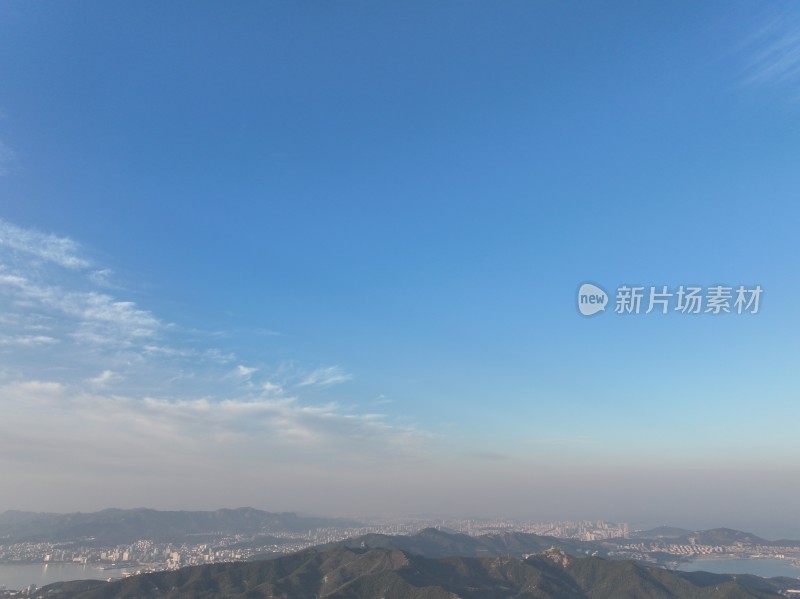 威海市孙家疃猫头山环海路山海城市风景