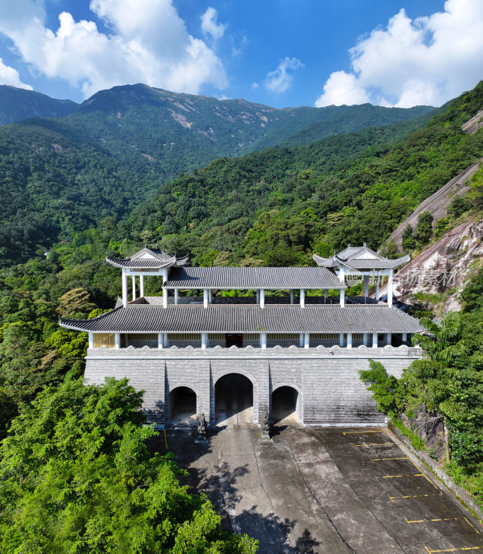 广东省惠州市博罗县罗浮山南楼寺航拍