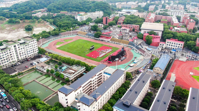 湖南师范大学校园环境航拍