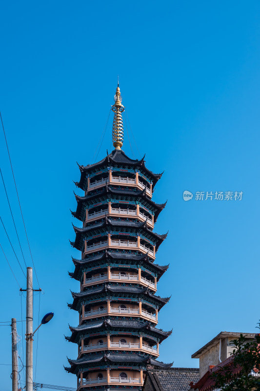 江苏扬州市江都开元寺药师宝塔建筑