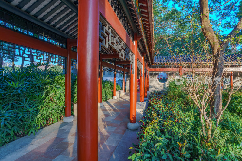 佛山顺峰山公园粤剧大观园传统岭南建筑庭院