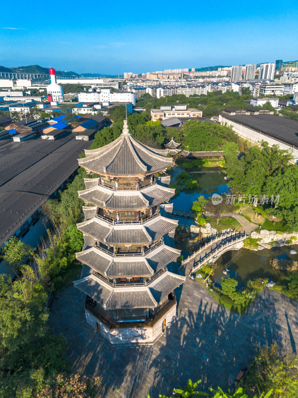 四川宜宾五粮液旅游景区航拍