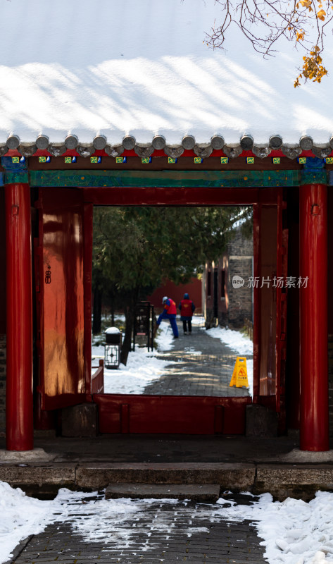 山东济宁邹城孟庙景点景观