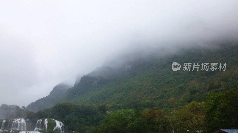 南宁瀑布山水自然风景