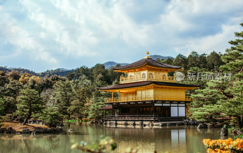 日本京都金阁寺建筑景观