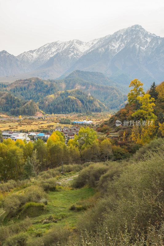 张掖，马蹄寺，秋天的自然景观