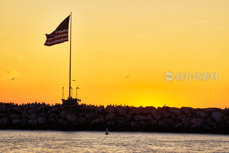 洛杉矶的夕阳美景