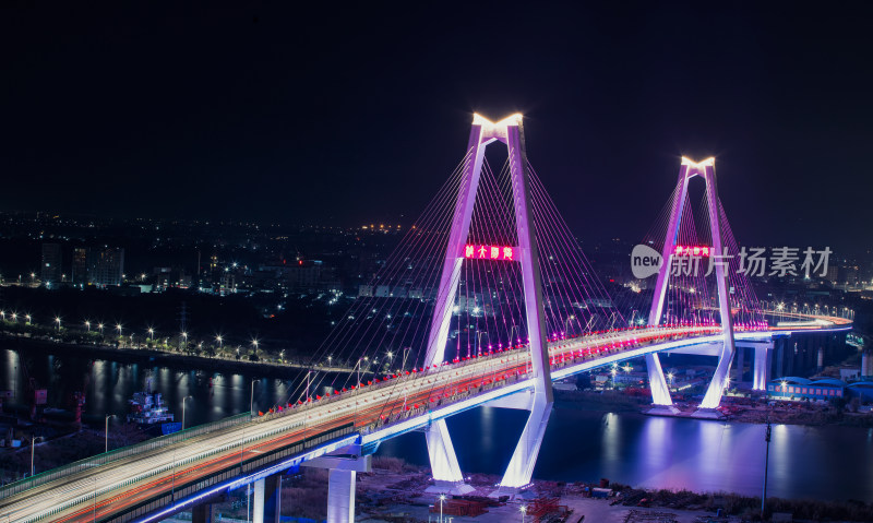 揭阳大桥夜景航拍 揭阳夜景