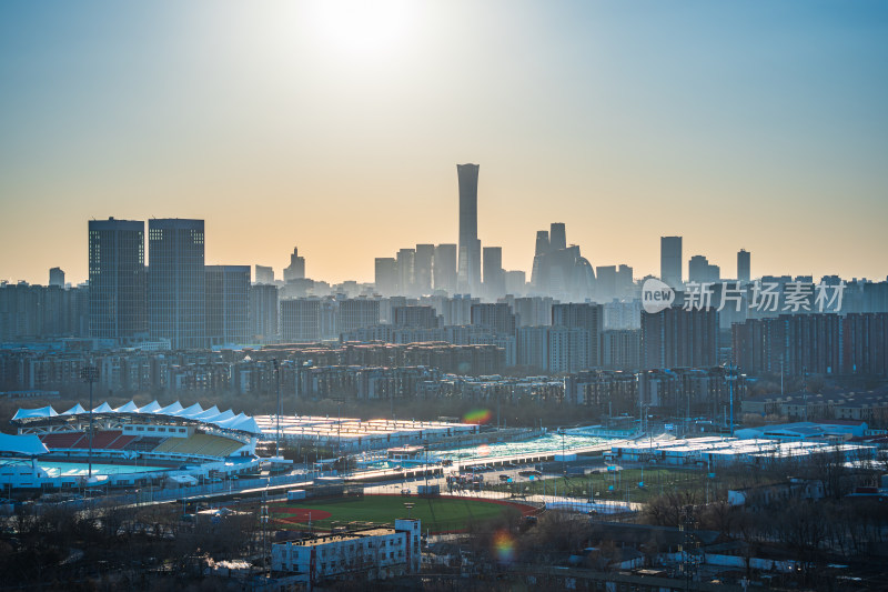 城市城市高楼林立的壮观景象