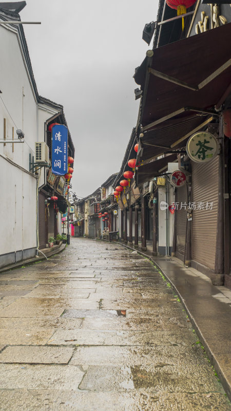 绍兴仓桥直街古街道风景