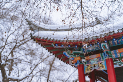 古建筑雪景