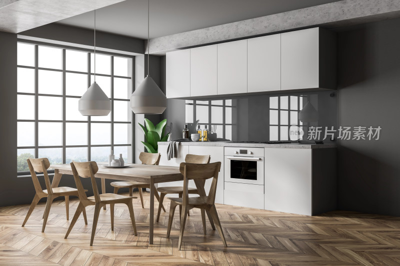 现代简约风格厨房餐厅