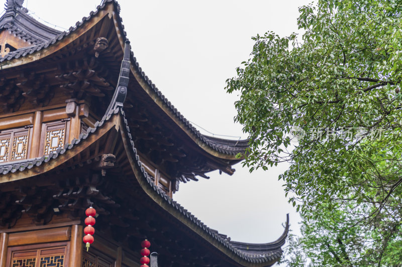 杭州西湖三天竺法镜寺古建筑风景