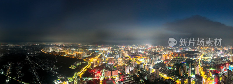 莆田夜景航拍全景图