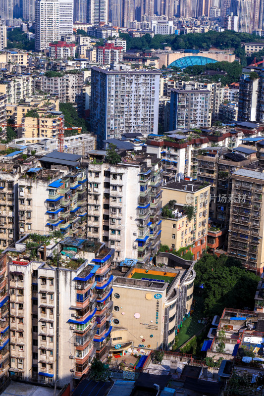 重庆魔幻都市居民建筑全景