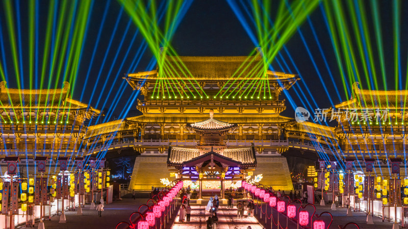 隋唐洛阳城九洲池夜景